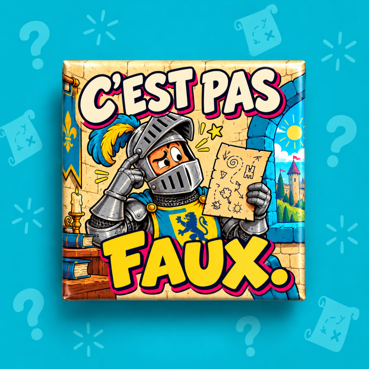 Magnet C’est pas faux — carré 5 × 5 cm
