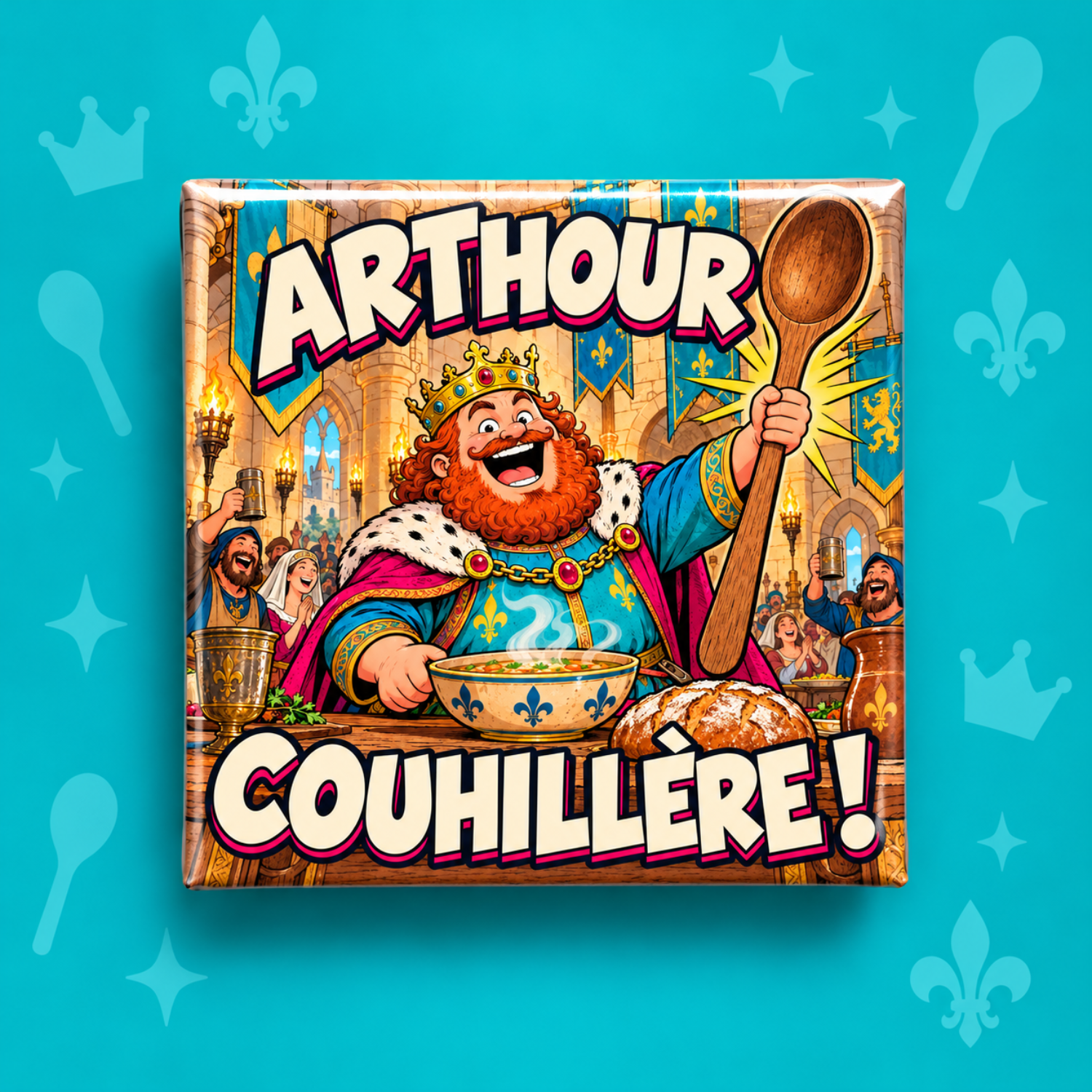 Magnet Arthour couhillère — carré 5 × 5 cm