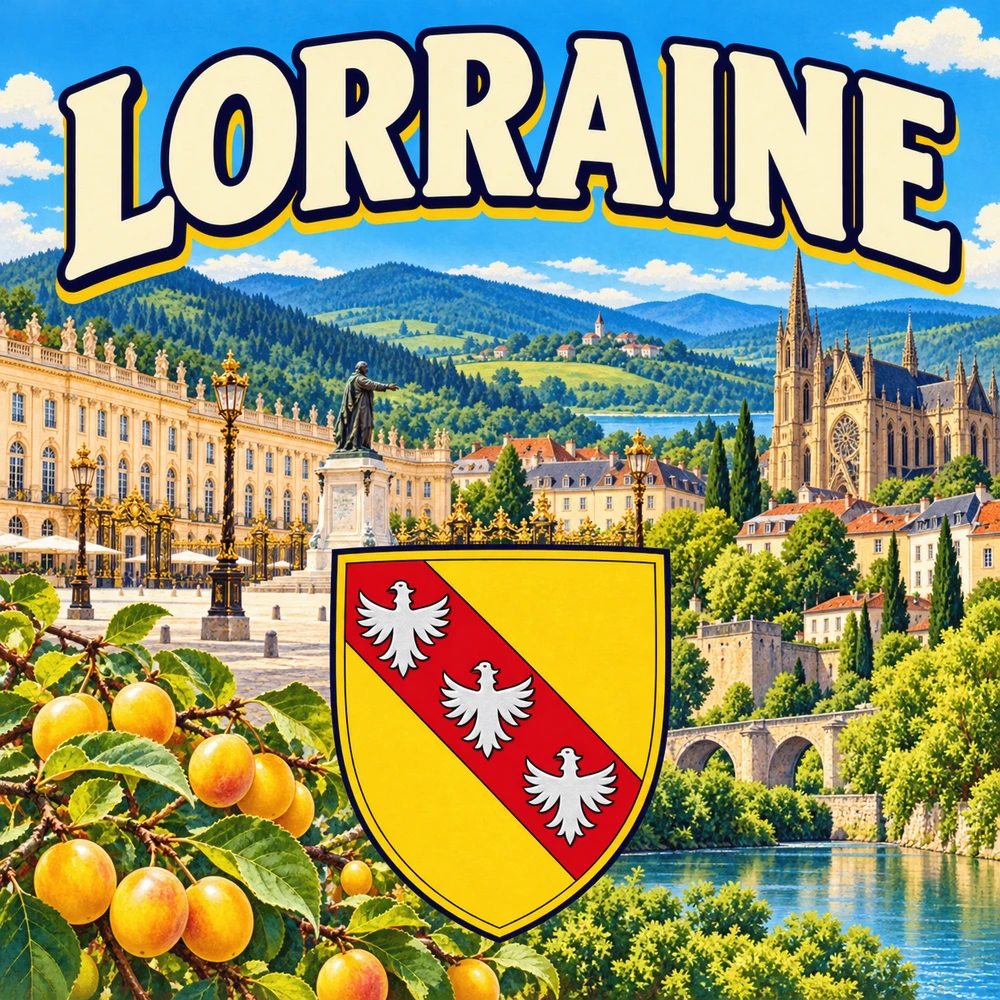 Magnet Lorraine — carré 5 × 5 cm