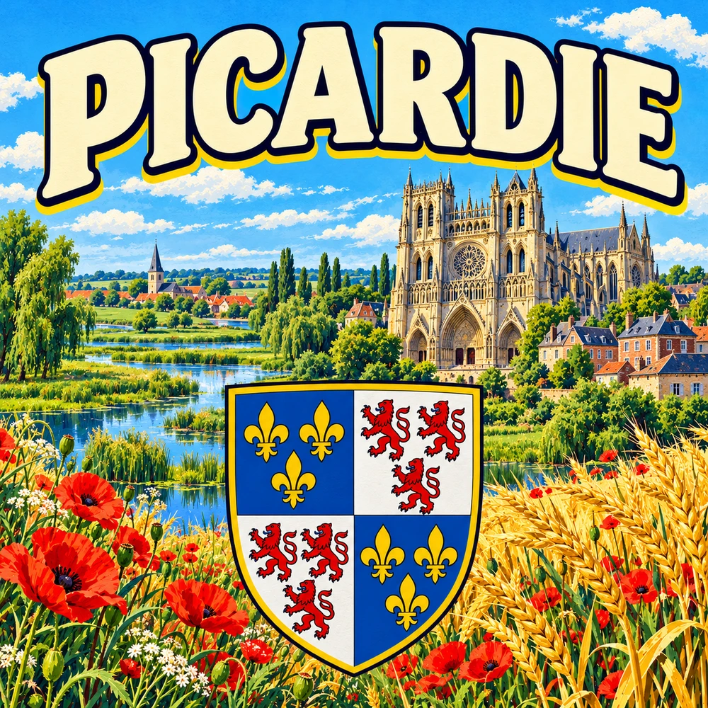 Magnet Picardie — carré 5 × 5 cm